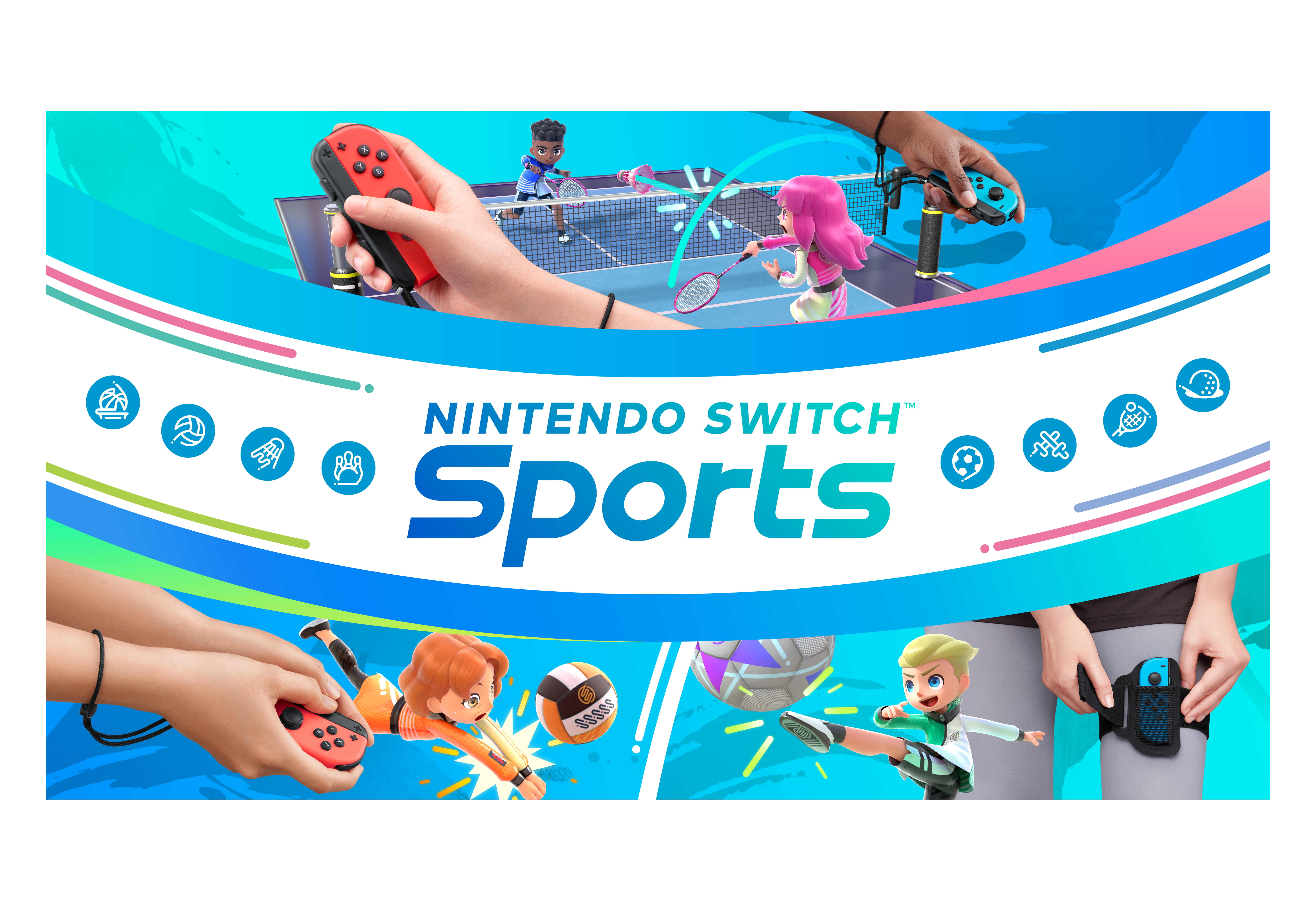 Nintendo Switch™ + Nintendo Switch™ Sports + Leg Strap Bundle