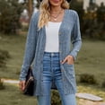 thumbnail image 4 of AELand Women's Long Sleeve Cardigan Sweater Lightweight Button Down Brushed Knit Tops with Pockets,S~2XL, 4 of 7