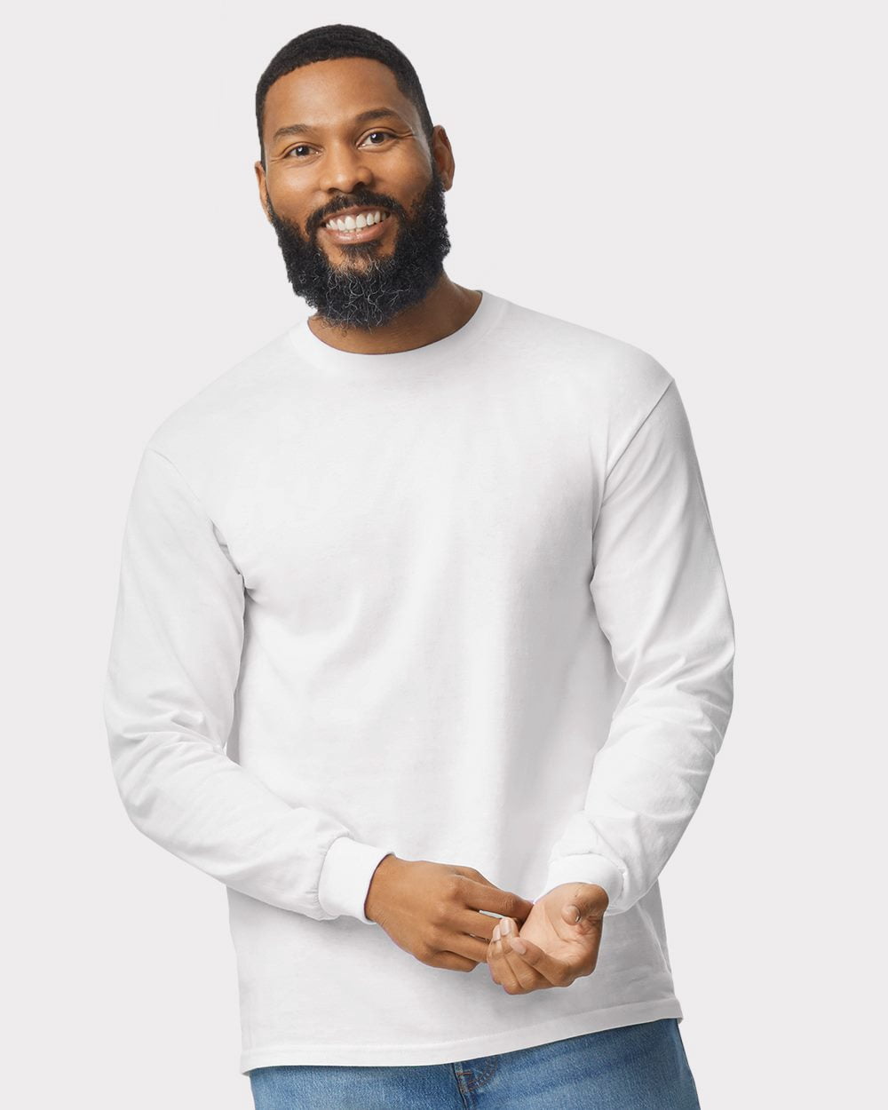 Gildan Cotton Long Sleeve T-Shirt for Men Size up to 3XL