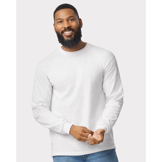 Gildan T-Shirt à Manches Longues en Coton pour Hommes Taille jusqu'à 3TG