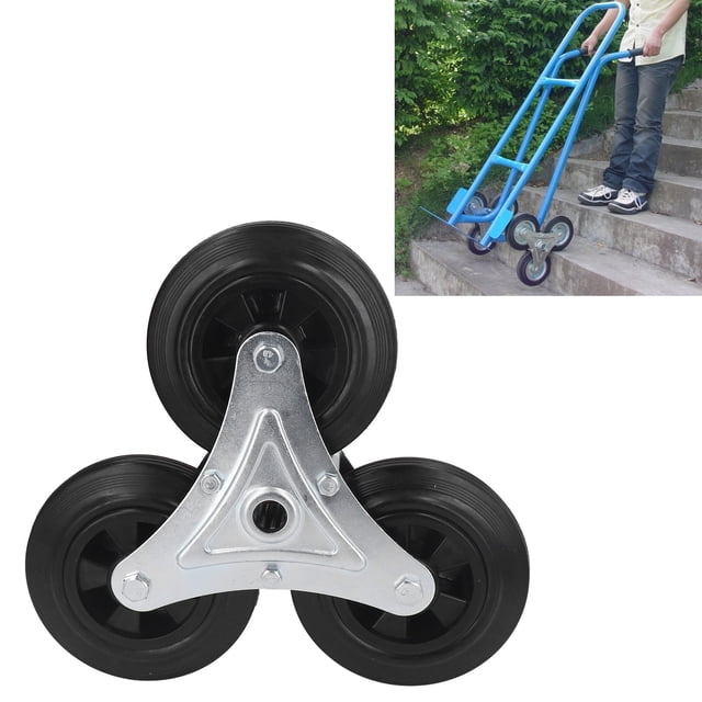 Stair Climbing Wheel, Robust Portable Wear Triangular Cart Stair Climber Explosion Proof With Galvanized Iron Bracket For Trolley