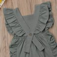 thumbnail image 4 of SUNSIOM Bébé Fille Combinaison Sans Manches Volant Solide Romper Tenue d'Été, 4 of 6