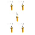 thumbnail image 2 of QualitChoice Hexagon Column Charm Exquisite Women Men Making Findings Handmade Anniversary Hanging Pendants Colorful Crystal Yellow 5Set, 2 of 6
