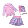 thumbnail image 3 of Baby/Toddler Girls Mermaid Swimsuit Rashguard Set Long Sleeve UPF 50+ ,CM25-1 Size 5T, 3 of 5