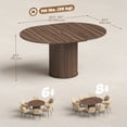 thumbnail image 3 of HOMCOM Extendable Dining Table 43.5"-59" Farmhouse Kitchen Table Walnut, 3 of 10