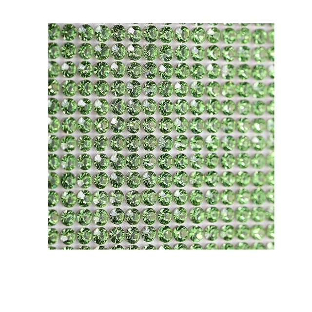 tredstone Crystal Rhinestone Ribbon Clothing Accessories Sticker Convenient Using Present Decoration Sheet with Shine Appearance Exquisite ligth green 6 double side tape