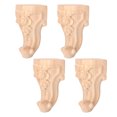 thumbnail image 2 of Cabinet Legs, Elegant Exquisite Carving Patterns Sofa Feet, Solid Livingroom Office For Home Gift, 2 of 8