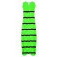 thumbnail image 4 of Dvkptbk Women's 2024 Robes d'Été Mode à Rayures Imprimées Sans Manches à Col en V à Étages Fluides Robe de Plage Vacances Fête Longue Robe Débardeur Maxi, 4 of 5