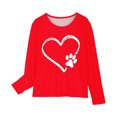 thumbnail image 4 of RXIRUCGD Chemises à Manches Longues pour Filles, Col Rond Mignon, Blouses Décontractées Élégantes (Rouge, Taille : 3 Ans), 4 of 5