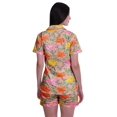 thumbnail image 4 of Moomaya Pyjama pour Femmes Imprimé, Ensemble Deux Pièces à Col Cranté avec Short, 4 of 6