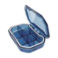 thumbnail image 4 of Xuanheng Small Pill Container Lightweight with Compartments Pill Holder for Bag Purse BlueRectangle, 4 of 8