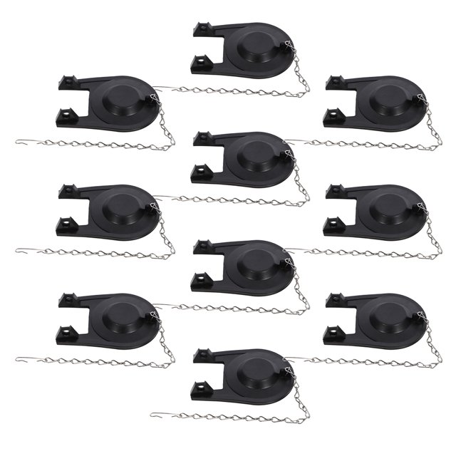BESTYASH 10pcs Toilet Tank Kit Black PVC for Households Universal Design Water-saving Needs