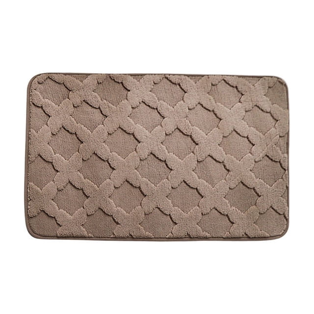 Dvruxg Thickened Absorbent Bathroom Mat – Non-Slip Soft Velvet Floor Rug for Toilet, Restroom & Bedroom, Easy-Care Polyester Door Mat with Anti-Slip Backing