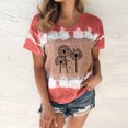 thumbnail image 2 of Pompotops Femmes Été Sexy Dégradé Print Femmes Régulières Manches Courtes Top, 2 of 5
