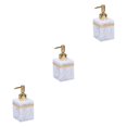 thumbnail image 2 of Ruiboury Distributeur de Savon en Résine Réutilisable pour Table Cuisine Douche Shampoing Salle de Bain Blanc 250 ml Ensemble de 3, 2 of 6