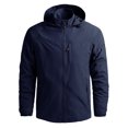 thumbnail image 1 of SHOPESSA Men's Lightweight Rain Jacket Waterproof Raincoat Windbreaker Hooded Active Outdoor Shell Jacket for Hiking Work, 1 of 4