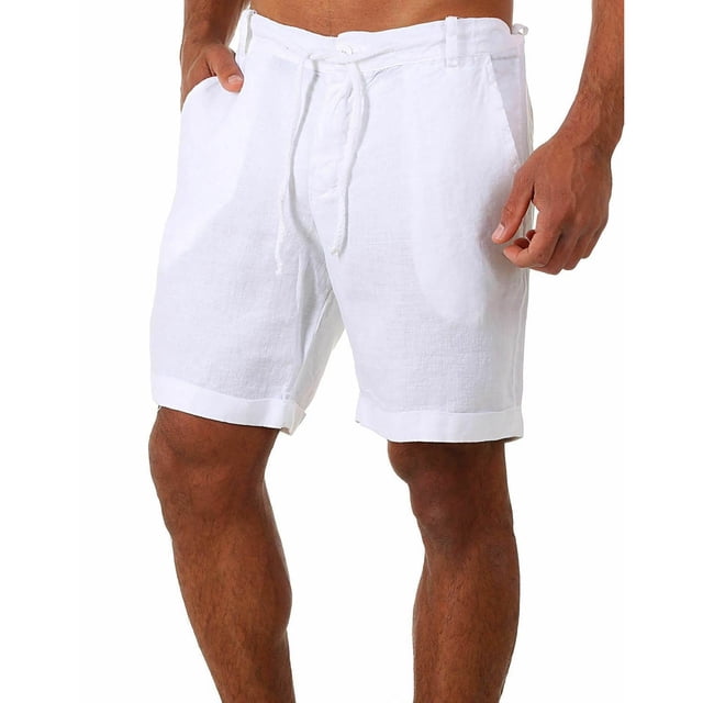 LSLJS Short en Coton pour Homme et Short avec Cordon, Pantalon Décontracté, Pantacourt, Short, Pantalon, Short pour Homme