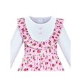 thumbnail image 4 of Robe Fille Rose Fleur Manches Longues Coton Robe Décontractée 6 Ans, 4 of 6