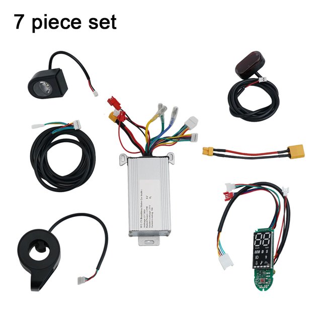 MYG for 36V 350W Electric Scooter Controller Meter Set Conversion Kit for 8.5 Inch Scooters with Throttle Headlight Taillight Adapter Cable Communication Cable Meter Cover Brake Handle