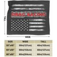 thumbnail image 2 of Fleece Blanket Drag Racing American Flag Plush Throw Fuzzy Super Soft Reversible Microfiber Flannel Blankets 50"x40", 2 of 4