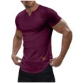 thumbnail image 2 of asjyhkr Mens Workout Compression T Shirts Ribbed V Neck Short Sleeve Tops Summer 2025 Gym Athletic Running Tees, 2 of 9