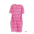 thumbnail image 1 of Women's Adaptive Flannel Backwrap Gown (X-Large, Colorful Polka Dots with Pink Background - 01), 1 of 1