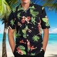 thumbnail image 2 of Chemise à Manches Courtes pour Homme à Col à Revers à Imprimé Hawaïen, 2 of 9