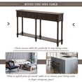 thumbnail image 4 of Newest Console Table Sofa Table Easy Assembly with Two Storage Drawers and Bottom Shelf for Living Room, Entryway (Espresso), 4 of 9