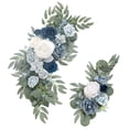 thumbnail image 2 of ABPWLY Arch Simulation Flower Swag Welcome Lintel Water Sign Artificial Rose Wedding Party Decoration Clip Tie Set Fresh Silk Multi Color 19.68x9.84in 1 Piece, 2 of 5