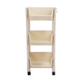 thumbnail image 2 of 3 Tier Slim Storage Cart, Rolling Utility Cart With Wheels, Bathroom, Kitchen, Laundry Room Organizer   White, 2 of 8