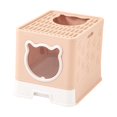 thumbnail image 4 of Bac à Litière pour Chat avec Capuchon, Détachable, Entièrement Fermé, Toilette pour Chat Réutilisable, Bac à Sable pour Chat, Rose, 4 of 9