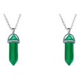 thumbnail image 2 of QualitChoice Hexagon Column Charm Exquisite Women Men Making Findings Handmade Anniversary Hanging Pendants Colorful Crystal Green 2Set, 2 of 6