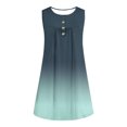 thumbnail image 4 of Dvkptbk Robe d'Été Décontractée pour Femme 2024 à Col Rond, Manches Courtes, à Blocs de Couleur, Robe de Plage Boutonnée, Ourlet Évasé, Fluide, Plissée, T-Shirt, Midi, Courte, 4 of 4
