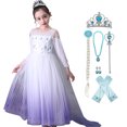 thumbnail image 1 of HAWEE Elsa Robe de Princesse Reine des Neiges Cosplay Flocon de Neige Costume Robes pour Filles Manches Longues Robe de Princesse à Paillettes pour Fête, 1 of 6