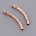 thumbnail image 4 of GUOOL 4pcs Sterling Semi-Round Setting Half Circle Bead Jewelry Setting Jewelry Rose Gold 3x30mm, 4 of 9