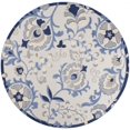 thumbnail image 1 of homeroots home decor 384843 Tapis Rond de 8 Pieds Bleu et Gris pour Intérieur et Extérieur, 1 of 1