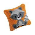 thumbnail image 1 of kurtrusly DIY Latch Hook Set Throw Pillow Covers Craft for Embroidery Carpet Civet, 1 of 9