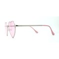 thumbnail image 4 of Womens Classic Metal Rim Heart Shape Valentines Sunglasses Silver Pink, 4 of 4