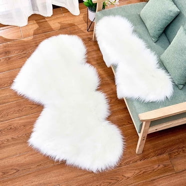 Iumwxz area rug Wool Imitation Sheepskin Rugs Faux Non Slip Bedroom Carpet Mats mat carpet rugs for living room White Faux Fur Holiday Deals