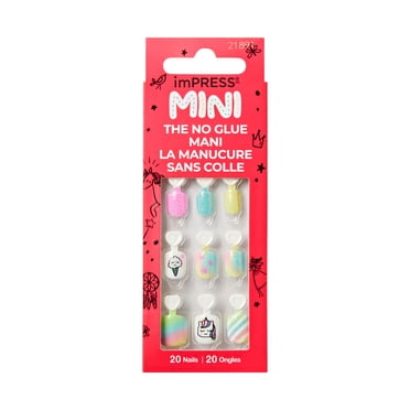 KISS imPRESS Kids - Berry Best, Multicolore, Squoval, Ongles pour Enfants