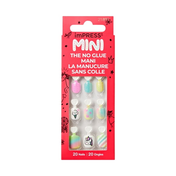KISS imPRESS Kids - Berry Best, Multicolor, Squoval, Kids Nails