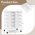 thumbnail image 3 of Gymax Chariot de Rangement Roulant à 10 Tiroirs pour Outils, Organiseur de Papier pour Scrapbooking sur Roues, Transparent, 3 of 10