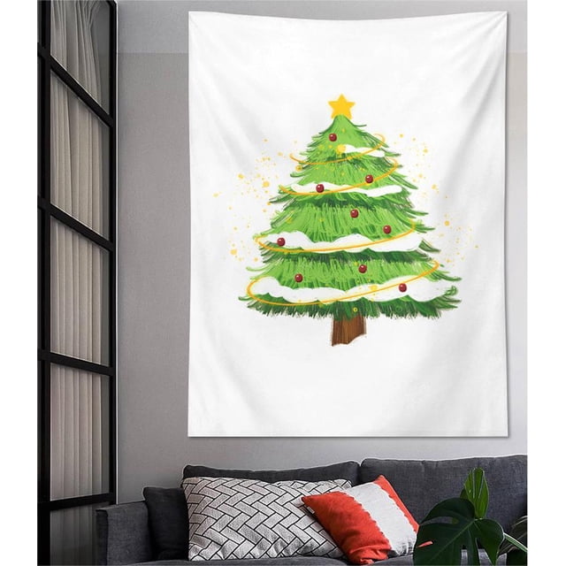 Daisyyozoid Deals Christmas Decoration Hanging Cloth Party Holiday Christmas Tree Background Cloth Gift