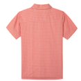 thumbnail image 3 of Bienzoe Boy's Cotton Plaid Button Down Short Sleeve Shirt Orange/White 7/8, 3 of 6
