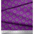 thumbnail image 3 of Soimoi Rayon Crepe Fabric Floral Block Print Fabric by The Yard 46 Inch Wide, 3 of 3