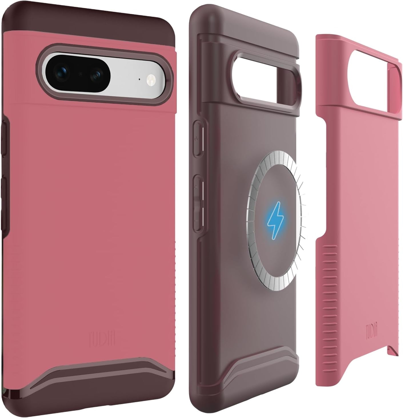 TUDIA Merge Magsafe Compatible Google Pixel 7 Case 2022 Military Grade- Smokey Pink