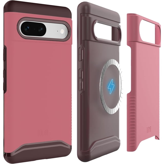 TUDIA Merge Compatible Magsafe Google Pixel 7 Étui 2022 Qualité Militaire - Rose Fumé