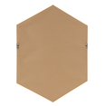 thumbnail image 5 of Kate and Laurel Rhodes Miroir Mural Hexagonal Moderne, Chrome Argenté, 31x22 Pouces, 5 of 5