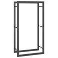 thumbnail image 1 of vidaXL Support de Rangement pour Bûches de Bois, Support Empilable en Acier Noir Mat, 1 of 6