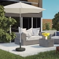 thumbnail image 2 of Outsunny 40lbs. Umbrella Base with Rattan Effect, Umbrella Stand, Bronze, 2 of 10